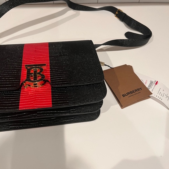 Burberry Embossed Leather Crossbody - Picture 12 of 16